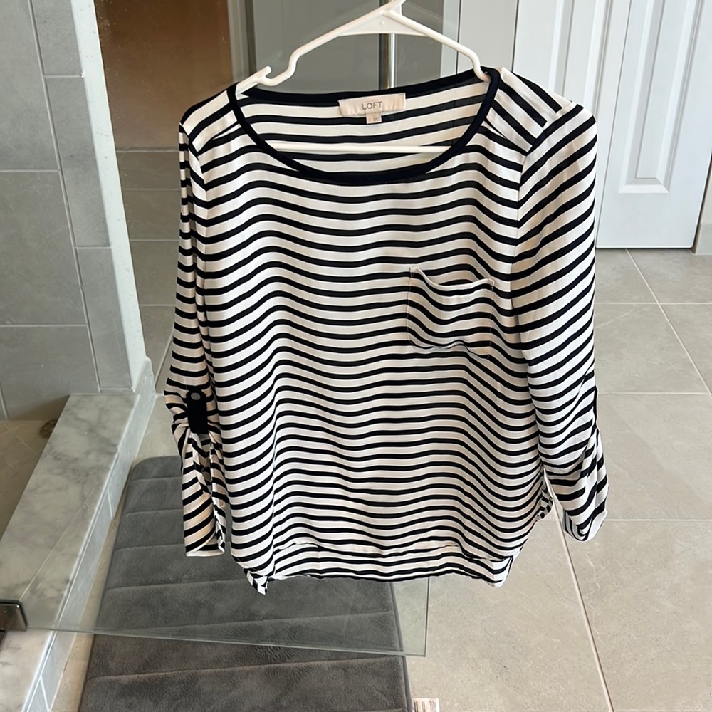 Loft dress shirt rolled sleeves